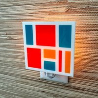 Mondrian Nachtlicht | Von Piet Inspiriert Retro Wandleuchte Modernismus Mcm Dekor Atomic Avocado Designs® von AtomicAvocadoDesigns