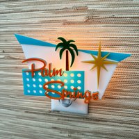 Mid Century Modern Nachtlicht | "Palm Springs" Design Architektur Modernismus Atomic Avocado Designs® von AtomicAvocadoDesigns