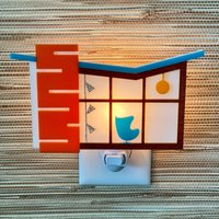 Mid Century Modern Nachtlicht | "Verweilen" Design Schmetterlingshaus Egg Chair Von Arne Jacobsen Inspiriert Putz-stil Atomic Avocado Designs® von AtomicAvocadoDesigns