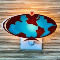 Mid Century Modern Nachtlicht | "Weltkarte" Design Witco Inspiriert Ambiente Beleuchtung Plug in Wandleuchte Atomic Avocado Designs® von AtomicAvocadoDesigns