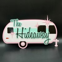 Mid Century Modern Reiseanhänger Schild | Retro Rv Camper Dekor Atomic Avocado Designs® von AtomicAvocadoDesigns