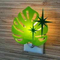 Tiki Modernes Nachtlicht | "Lau" Design Monsterablatt Atomic Starbursts Mid Century Modern Dekor Avocado Designs® von AtomicAvocadoDesigns