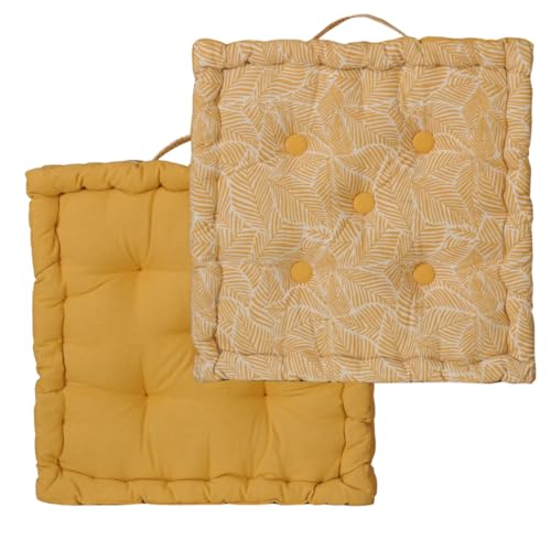 Atout Ciel Bodenkissen, 40 x 40 cm, mit Henkel, gelb, Bedruckt/einfarbig, quadratisch Atout Ciel Bodenkissen, 40 x 40 cm, mit Henkel, gelb, Bedruckt/einfarbig, quadratisch von Atout Ciel
