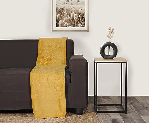 Atout Ciel Flanelldecke, geometrisches Reliefmuster, 130 x 170 cm, Polyester, Ocker Atout Ciel Flanelldecke, geometrisches Reliefmuster, 130 x 170 cm, Polyester, Ocker von Atout Ciel
