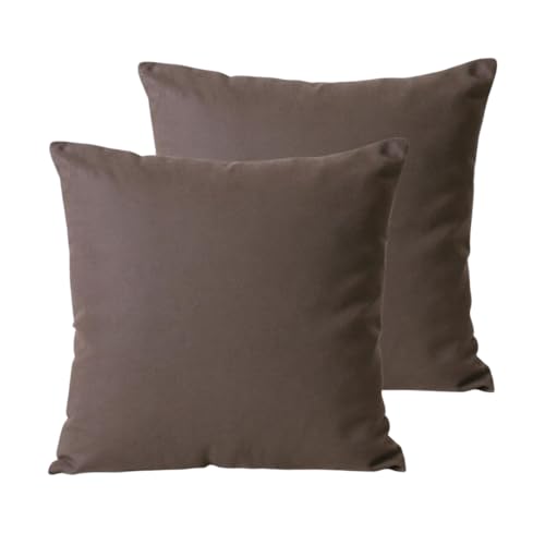 Atout Ciel Kissen, gefüllt, zweifarbig, aus Baumwolle, 40 x 40 cm, Anthrazit/Taupe, 2 Stück Atout Ciel Kissen, gefüllt, zweifarbig, aus Baumwolle, 40 x 40 cm, Anthrazit/Taupe, 2 Stück von Atout Ciel