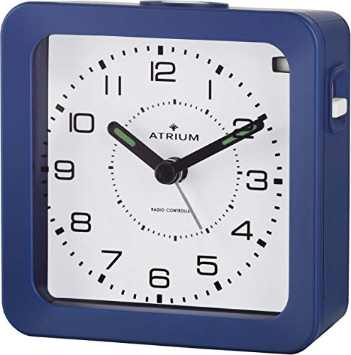 ATRIUM Funkwecker analog blau ohne Ticken, mit Licht und Snooze A650-5 von Atrium