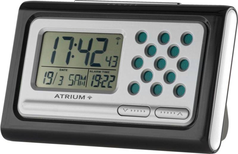 Atrium Funkwecker A310-7 Digitalwecker, Quarzwecker, Schlafzimmer, Sprachausgabe, Senioren von Atrium
