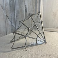 Spider Ornament, Glasmalerei, Spinnenecke Spinnennetz Suncatcher Fenster Hängende Verzierung, Moderner Als Geschenk von AtriumShop