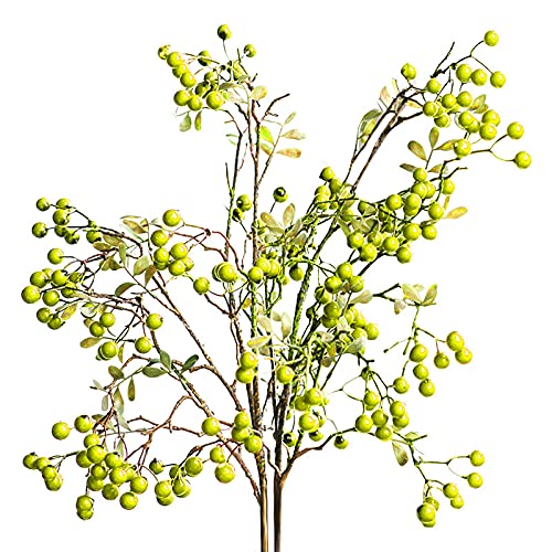 Atroy Künstliche Beerenstiele, 60 cm, grüne burgunderrote Beeren-Picks mit grünen Blättern, Beerenpflanzen Blumen für Zuhause, Party, Hochzeit, Dekoration Atroy Künstliche Beerenstiele, 60 cm, grüne burgunderrote Beeren-Picks mit grünen Blättern, Beerenpflanzen Blumen für Zuhause, Party, Hochzeit, Dekoration von Atroy