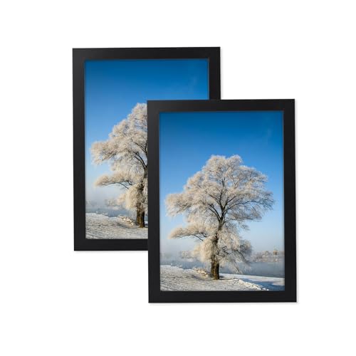 Atryinous Bilderrahmen A5 15x21 cm holz Schwarz Acrylglas MDF-Holzrahmen zum Aufstellen oder Aufhängen von Fotos/Postern/Alben, 2er-Set Atryinous Bilderrahmen A5 15x21 cm holz Schwarz Acrylglas MDF-Holzrahmen zum Aufstellen oder Aufhängen von Fotos/Postern/Alben, 2er-Set von Atryinous