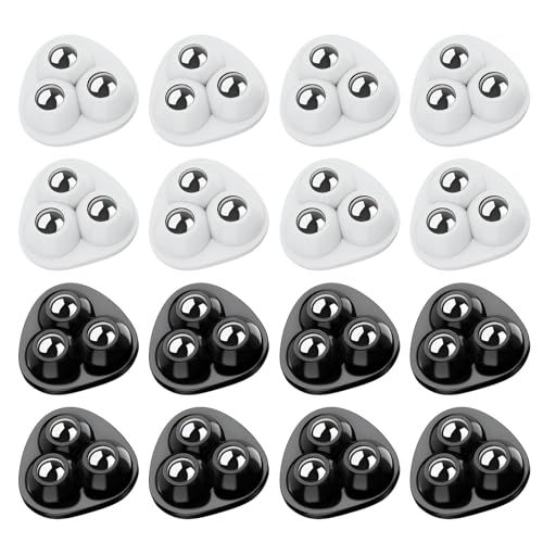 16 Stück Mini Möbelrollen Kugelrollen 360 Grad drehbar, Selbstklebend, Geräuscharm, Tragbar, Möbelgleiter für Fritteuse, Mixer, Kaffeemaschine, Schrank, Mülleimer, Küchengeräte, Schwarz und Weiß 16 Stück Mini Möbelrollen Kugelrollen 360 Grad drehbar, Selbstklebend, Geräuscharm, Tragbar, Möbelgleiter für Fritteuse, Mixer, Kaffeemaschine, Schrank, Mülleimer, Küchengeräte, Schwarz und Weiß von Atshld