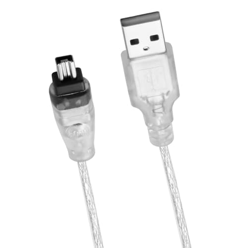 Firewire Kabel auf USB Kompatibel mit Sony DCR-TRV75E DV Kamera Firewire IEEE 1394 4Pin Stecker auf USB A, iLink Adapterkabel auf 4-poligen Firewire IEEE-1394-Stecker von Atshld