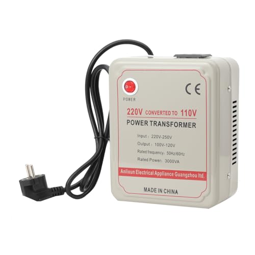 Atsoya Step Down Transformer 3000W Transformer Spannungswandler Transformator 220V-250V auf 100V-120V Step Down Wandler Konverter Transfor mer Wandler Umwandler Converter Konverter Transfor mer von Atsoya