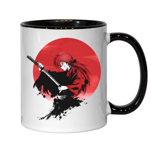 Atspauda ANIME 182 Keramik Tee Kaffee Tasse Schwarz von Atspauda