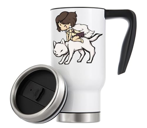 Atspauda ANIME 177 Thermo-Kaffeebecher, 480 ml, Weiß von Atspauda