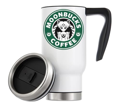 Atspauda anime 215 Thermo-Kaffeebecher, 480 ml, Weiß von Atspauda