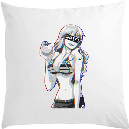 Atspauda Anime 231 Kissen, 40 x 40 cm, mit Füllung, Weiß von Atspauda
