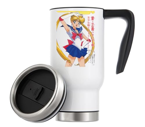 Atspauda anime 248 Thermo-Kaffeebecher, 480 ml, Weiß von Atspauda