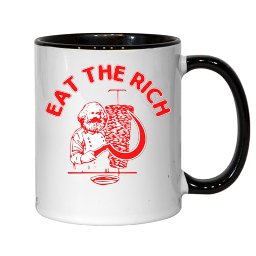 Atspauda Eat The Rich Karl Marx Keramik Tee Kaffee Tasse Schwarz Atspauda Eat The Rich Karl Marx Keramik Tee Kaffee Tasse Schwarz von Atspauda