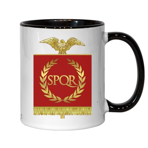 Atspauda SPQR Römisches Reich rotes Banner Kunstwerk Keramik Tee Kaffee Tasse Schwarz Atspauda SPQR Römisches Reich rotes Banner Kunstwerk Keramik Tee Kaffee Tasse Schwarz von Atspauda
