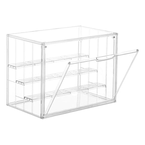 Attelite Transparente Acryl-Vitrinen, 4-stöckige Vitrine mit 3 beweglichen Platten (XL-1er-Pack) von Attelite