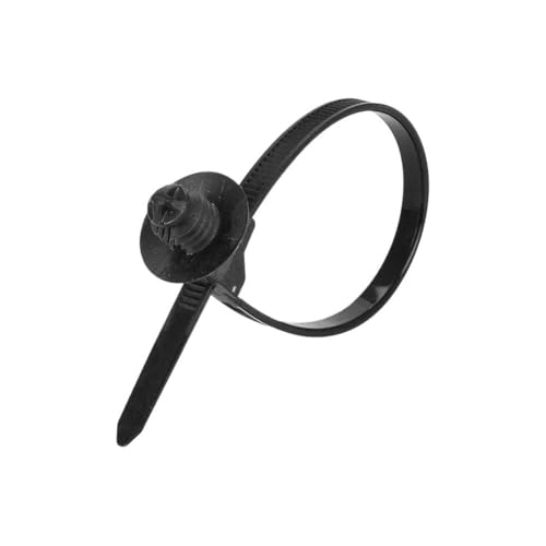 100 Stück Nylon-Drahtbinder mit Gewindekopf, professionell in der Bindung, Befestigungsmanagement, Metall, für Kabelclip-Sitz, A2R0 von Atthatmmt