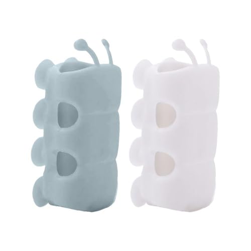 2 x Silikon-Duschkopf 2024, verbesserter Saugnapf, Universal-Handbrause, verstellbare Ho-Kopf-Dusche von Atthatmmt