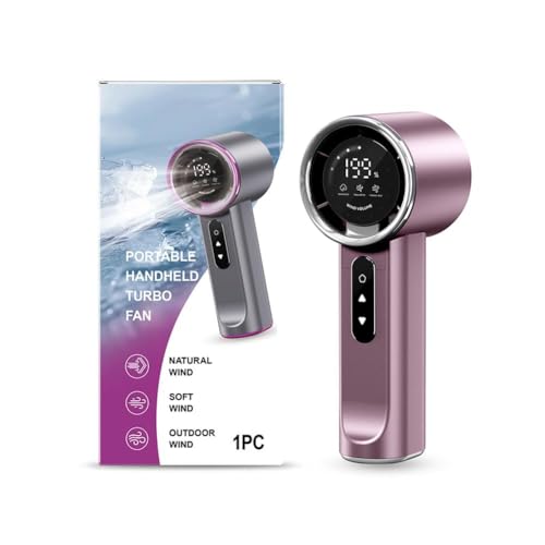 Atthatmmt Tragbarer Handventilator, Turbo-Handventilator, drei Windgeschwindigkeiten, USB-wiederaufladbarer Ventilator, Camping-Handventilatoren für Reisekühlung Atthatmmt Tragbarer Handventilator, Turbo-Handventilator, drei Windgeschwindigkeiten, USB-wiederaufladbarer Ventilator, Camping-Handventilatoren für Reisekühlung von Atthatmmt