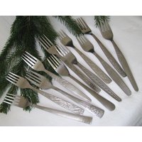 Vintage Mix Gabelbesteck 12 Silbergabeln Udssr Retro 1960Er - 1980Er Besteck Set Weihnachtsgeschenk von AttictreasurebyInna