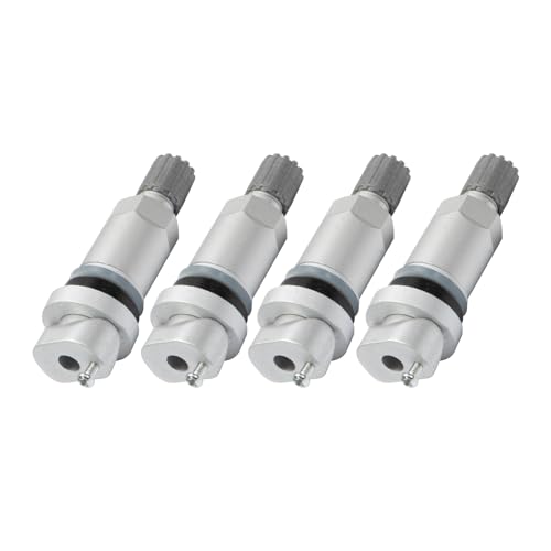 Attisfiera Reifendruckmonitor für 207 307 407 C4 C5 Mondeo 4-teilig Silber Reparatursatz Reifendruckventil, TPMS Ventil Reparatur von Attisfiera