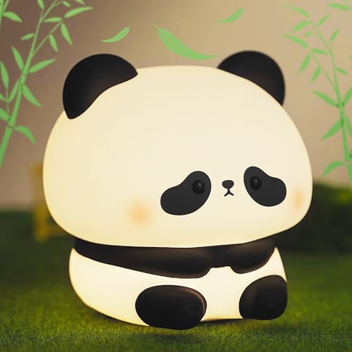 Panda Nachtlicht, bezauberndes Silikon licht mit dimmbar, wiederaufladbarer LED Lampe mit Auto-off, Dekoration für Kleinkinder Kinderzimmer Schlafzimmer Geburtstag Geschenke für Frauen Mädchen Jungen von Attivolife