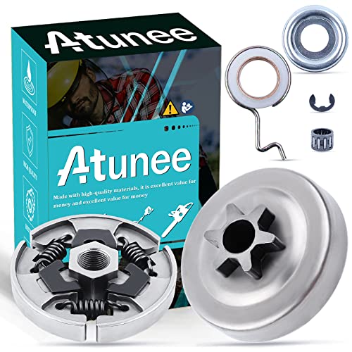 Atunee 3/8" 6T Kupplungstrommel Kit für Stihl 017 018 021 023 025 MS170 MS180 MS210 MS230 MS250 mit Unterlegscheibe E-Clip Kit ersetzt 1123 64 0 207 3 von Atunee