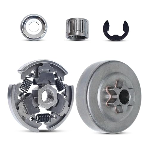 Atunee 6T Kettenrad Kupplungstrommel für STIHL MS170 MS180 MS181 MS210 MS230 mit Lagersatz E-Clip Ersetzen 1123 640 2005, 1123 160 2050 von Atunee