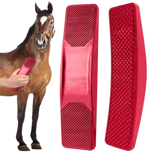 Atuoxing Multifunktionale Pferdebürste, Pferde Wurzelbürste, Pferdebürsten zur Reinigung, 6 In 1 Massagekamm für Pferde, Horse Grooming Brush, Bürste Pferde Zubehör von Atuoxing