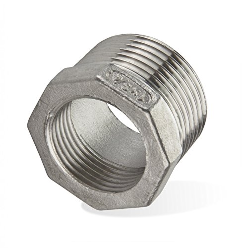 Edelstahl Fitting #241 Reduzierstück 3/4 x 1/2 Zoll Übergangsstück Gewindefitting Edelstahl Fitting #241 Reduzierstück 3/4 x 1/2 Zoll Übergangsstück Gewindefitting von Atusa