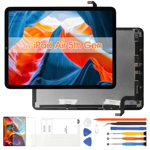 Bildschirm Ersatz für iPad Air 5 2022 10.9 LCD Display - für iPad Air 5th Gen Display Digitalisierer für iPad Air5 LCD Bildschirm Touch Screen Montage Schwarz mit Werkzeug A2588 A2589 A2591 von Atwist