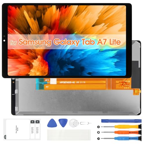 für Samsung Galaxy Tab A7 Lite LCD Bildschirm Ersatz Kit für Samsung Galaxy T220 LCD Touchscreen Digitalisierer mit Reparatur Set(Schwarz) von Atwist