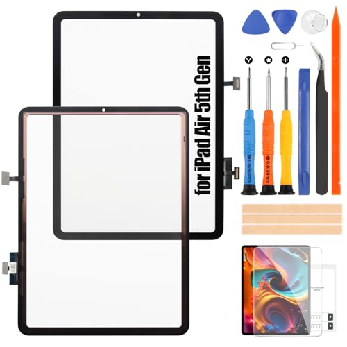 Atwist für iPad Air 5 2022 Touch Screen, Digitalisierer für iPad Air5 10.9 Zoll Bildschirm Ersatz für iPad Air 5 Generation Touchscreen Digitalisierer Reparatur Set Schwarz, Kein LCD Bildschirm von Atwist