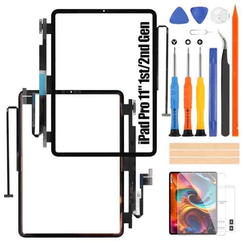 für iPad Pro 11 1st 2018 / 2nd 2020 Generation Touchscreen , Digitalisierer für iPad Pro11 1st 11.0’’ Touch Screen für iPad Pro 11 2nd Gen Digitalisierer Pannello Glas A1934 A1980 A2230 A2228 Schwarz von Atwist