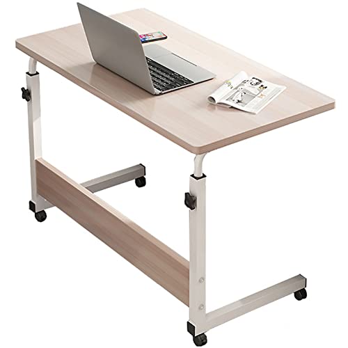 Atwnjkp Höhenverstellbarer Laptop-Überbetttisch, Sitz-Steh-Schreibtisch mit Rollen, tragbares Tablett, Schlafzimmer, Arbeitstisch für kleine Räume (16" x 24", Farbe von Atwnjkp