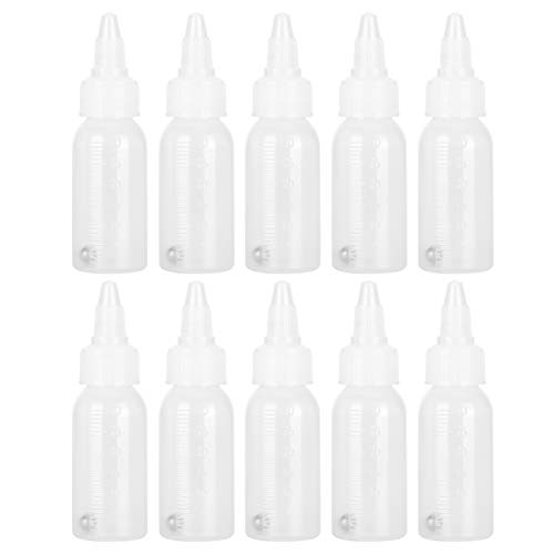 10 Stück Farbflasche, 30 ml leere Farbflasche Korrosionsbeständigkeit Spritzen Pigment Gewürzbehälter Leere Tropfflaschen mit Schuppen von Atyhao