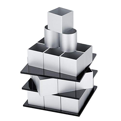 3D Würfel Schokolade Form, 3D Metall Würfel Kuchen Schokolade Form Dreischichtig drehbare Form Kuchen Form DIY Backform DIY Quadratische Kuchen Form 3D Würfel Schokolade Form, 3D Metall Würfel Kuchen Schokolade Form Dreischichtig drehbare Form Kuchen Form DIY Backform DIY Quadratische Kuchen Form von Atyhao