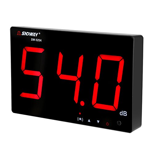 Atyhao 9,6-Zoll Schallpegelmesser Digitaler Schallpegel 30~130 DB Meter Reader Messbereichsgenauigkeit 1,5 DB Lärmmesser mit Großem LCD-Bildschirm von Atyhao