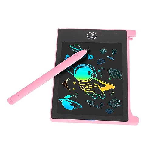 Atyhao Elektronisches Doodleboard, LCD-Schreibblock, Interessant, 11,2 cm (4,4 Zoll), Wiederverwendbar, für Notizen für von 3–6 Jahren (Rosa) von Atyhao