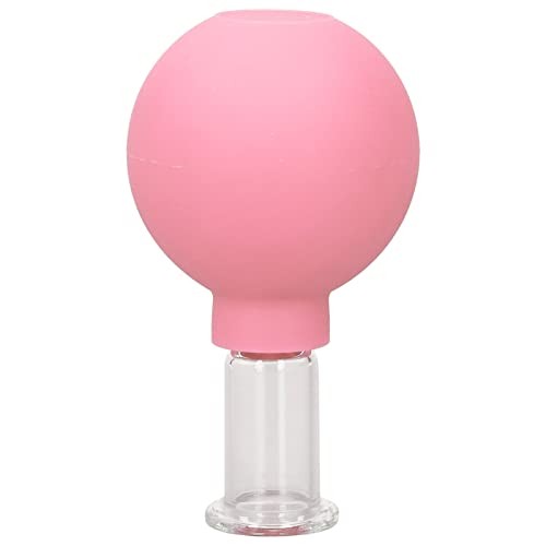 Atyhao Gesichts-Schröpfbecher aus Glas, Silikon-Vakuum-Schröpfball, Gehbecher, Schröpfgerät für Silikon-Glas-Staubsauger, Staubsaugen, Mini-Fake-Obst-Kerzenhülsen (Pink Nr. 2 Single) von Atyhao