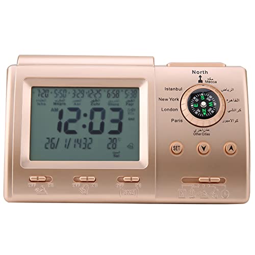 LCD Azan Uhr, Digital Islamic Clock Wecker Gebetszeiten Erinnerung für Home Office Bedside Dekorative Uhr von Atyhao