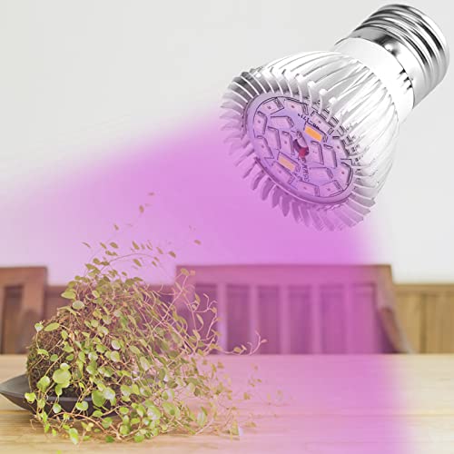 Atyhao LED Wachstumslampe für Pflanzen Grow Lamp Light Vollspektrum E27 85-265V 18W 18 LED Grow Light Flower Plant Hydrokulturlampe (E27) von Atyhao