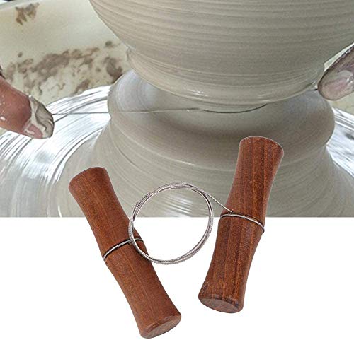 Ton schneiden draht, Holz schneidwerkzeug Käseschneider Holz für Ton kerzen Keramik Kippgriffe gedreht von Atyhao