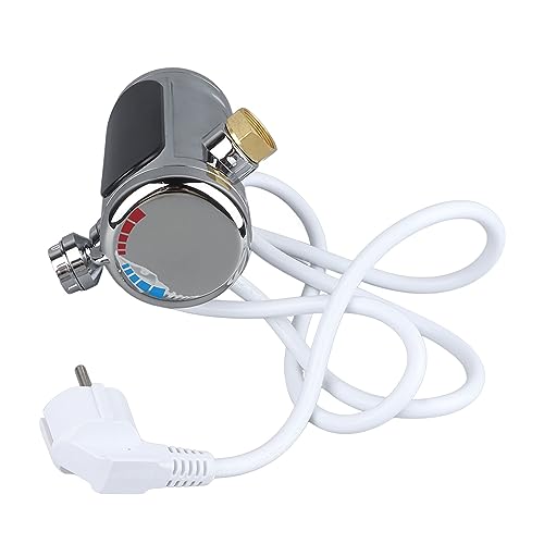 Atyhao Warmwasserbereiter-Wasserhahn, LED-Anzeige, Warmwasserhahn, Warmwasserhahn, Warmwasserbereiter-Wasserhahn, Elektrischer Heizwasserhahn, IPX4 Wasserdicht, EU-Stecker von Atyhao