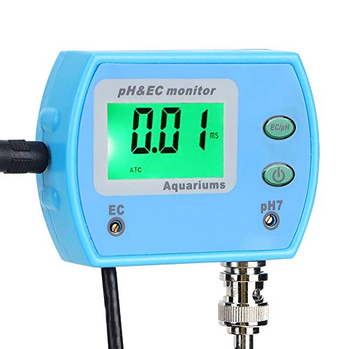 Atyhao Wasserqualität PH/EC-Tester Meter Online-Wasserqualitätsmonitor Analyse für Aquarium-Schwimmbad EU 230-240V Monitor Wasserqualitätsprüfer PH/EC von Atyhao